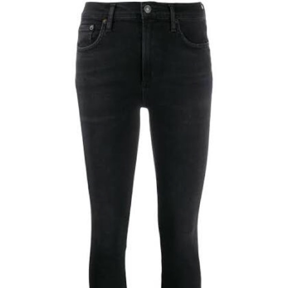 AGOLDE high rise black skinny jeans in a size 24